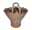 09000062: 陶质花篮形花瓶 28*21*29cm