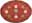 07860779: Plaque ovale rouge arabesque 30 cm