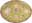07860804: Plaque ovale jaune 30 cm