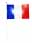 09001820: 法国国旗 15x10cm 1pc