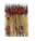 09131667: Brochette Bambou Rouge/Noir 12cm 200pc