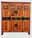 22220016: engraved cabinet with 8 doors & 3 drawers