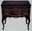 22222463: black painted on flower and bird pattern dressing table