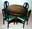22222633: gilded black round table + 4 chairs
