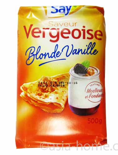 Sucre Vergeoise Blonde/Vanille PQT 500g => SUCRE